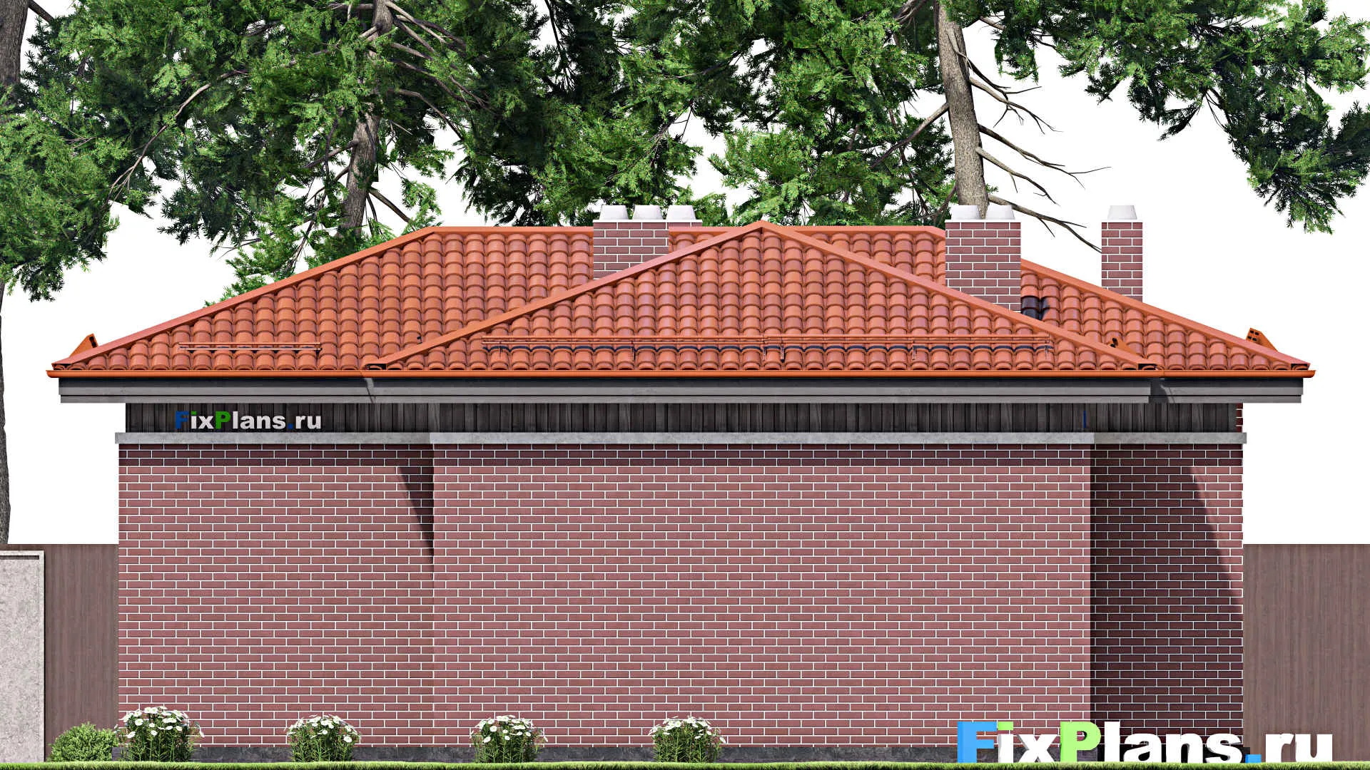 F-14849 - Проект бани 12 на 14, площадью 100 м² с терассой и 2 санузлами