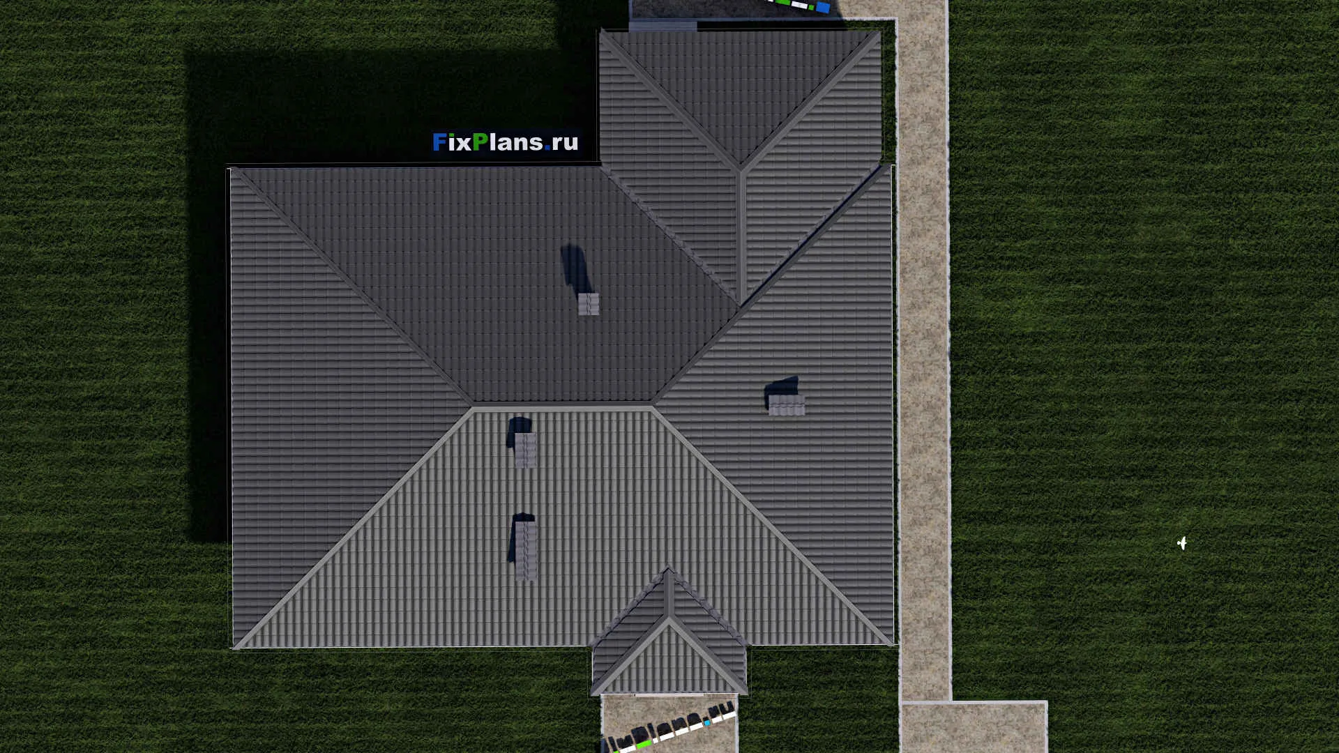 F-0935 - Проект одноэтажного дома 12 на 17, площадью 190 м² с террасой и 3 спальнями