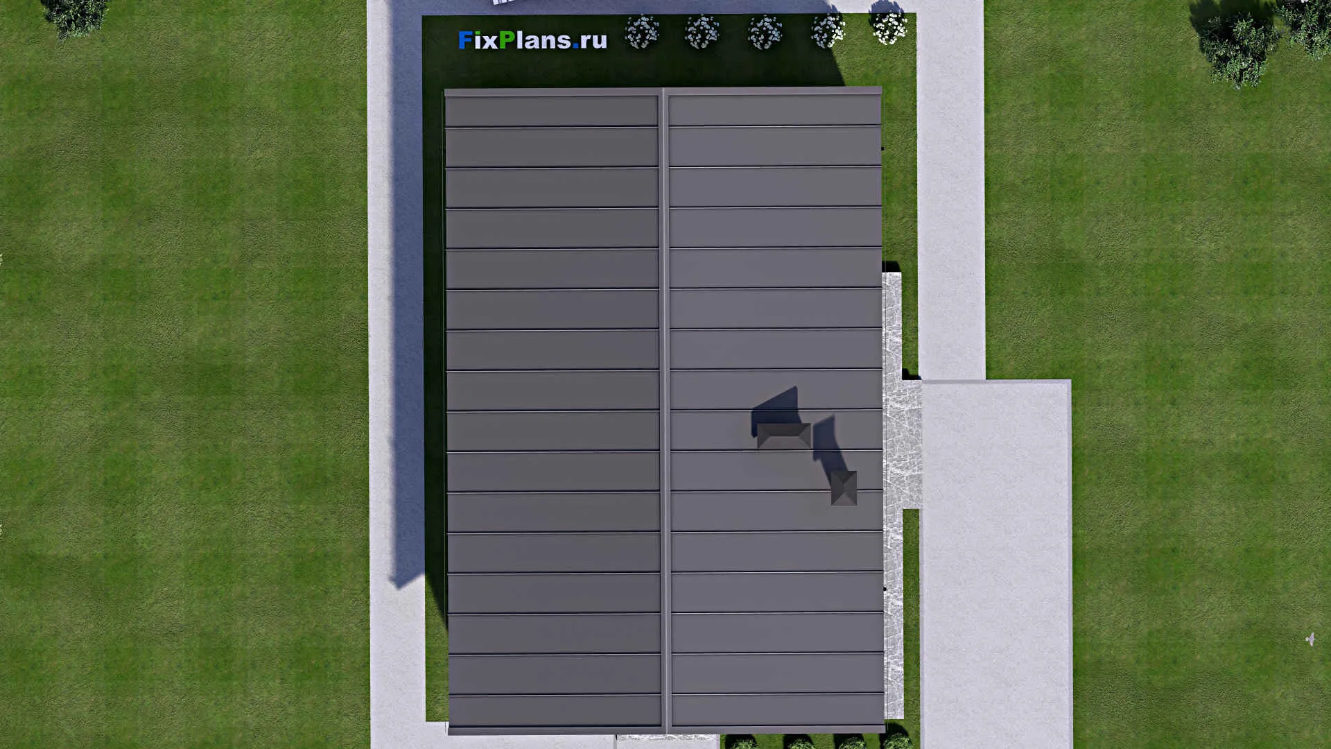 F-14120 - Планы дома с мансардой 12 на 17, площадью 180 м² с террасой и 4 спальнями