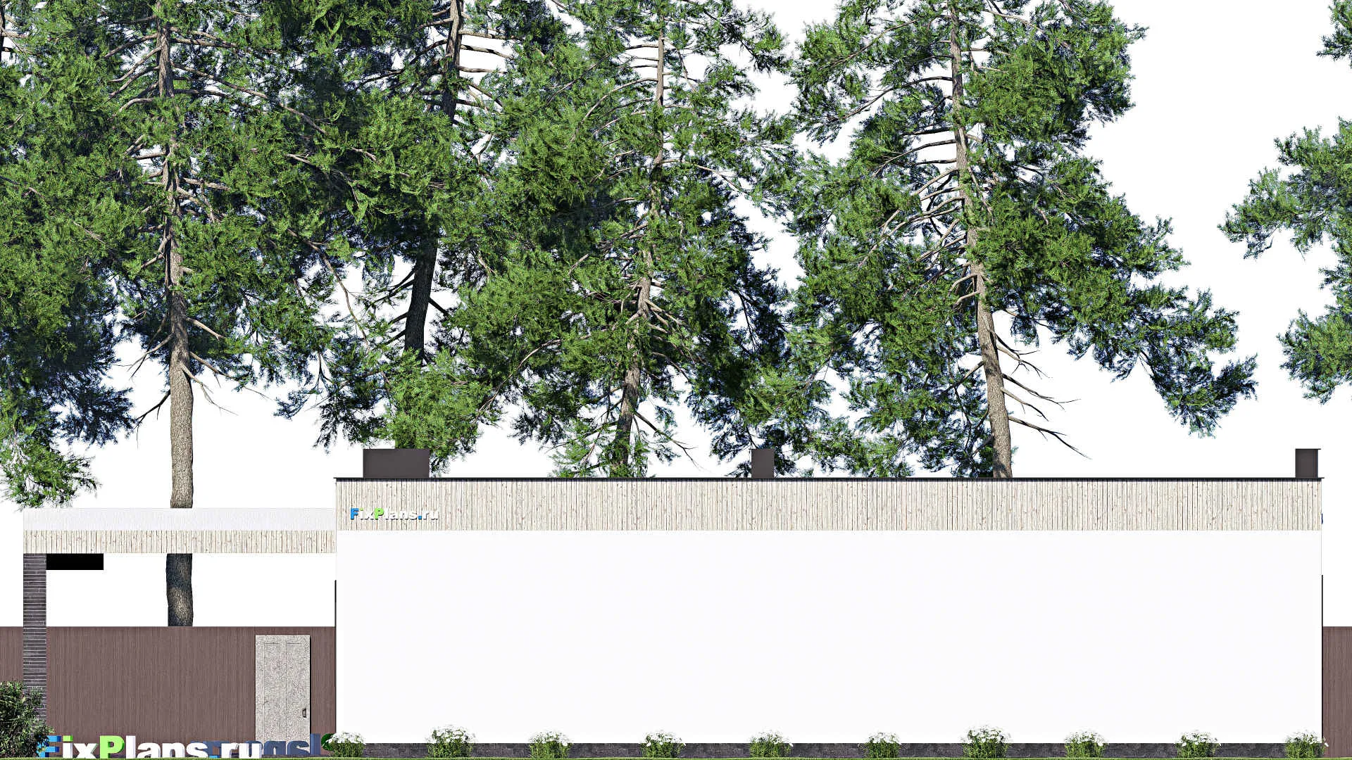 F-19313 - Проект одноэтажного дома 10 на 23, площадью 150 м² с 1 спальнями