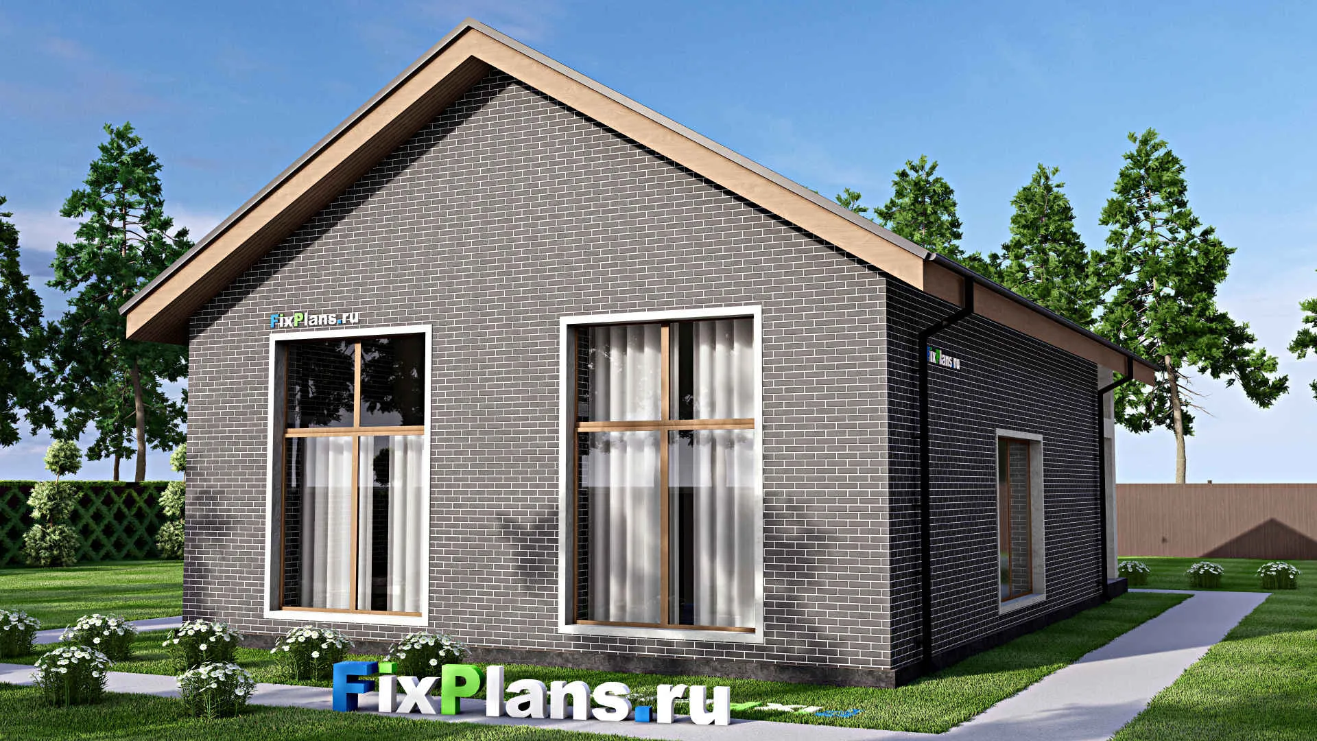 F-14120 - Планы дома с мансардой 12 на 17, площадью 180 м² с террасой и 4 спальнями