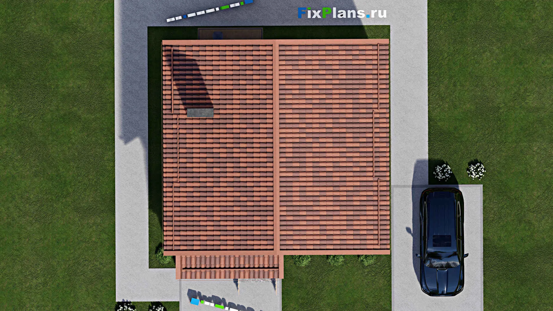 F-11717 - Проект дома с мансардой 9 на 10, площадью 250 м² с балконом и 3 спальнями