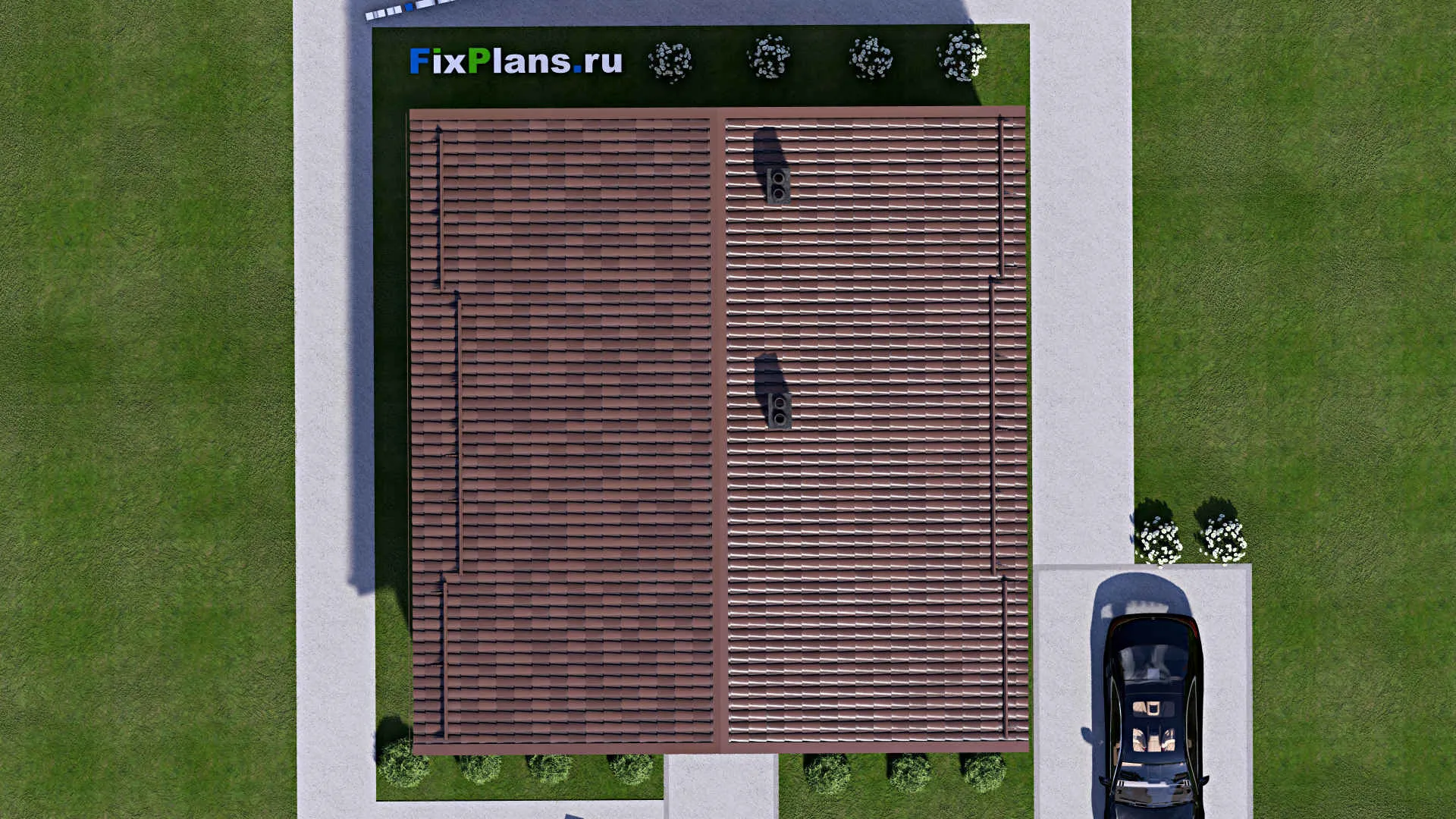 F-15299 - Проект бани 11 на 12, площадью 100 м² с комнатой отдыха, терассой и санузлом