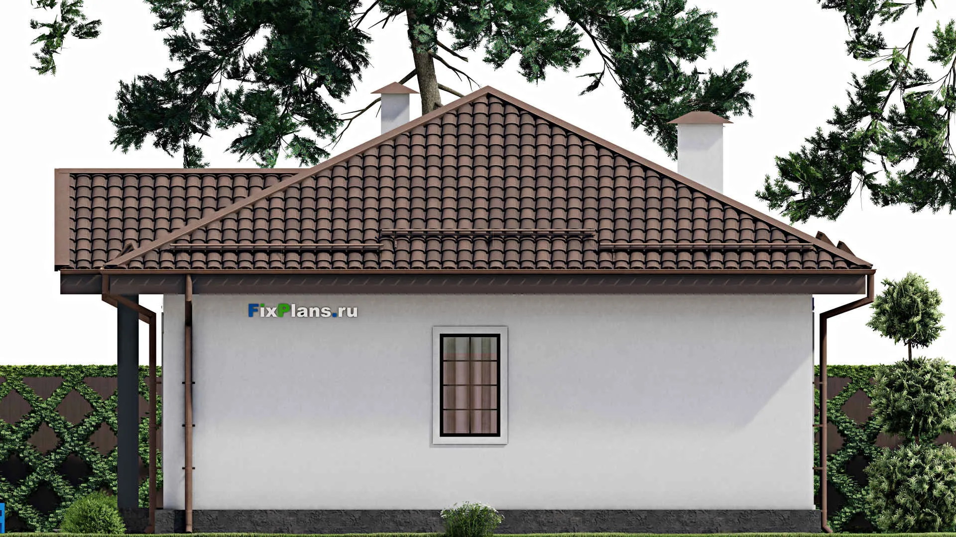 F-9629 - Проект одноэтажного дома 10 на 13, площадью 100 м² с 3 спальнями