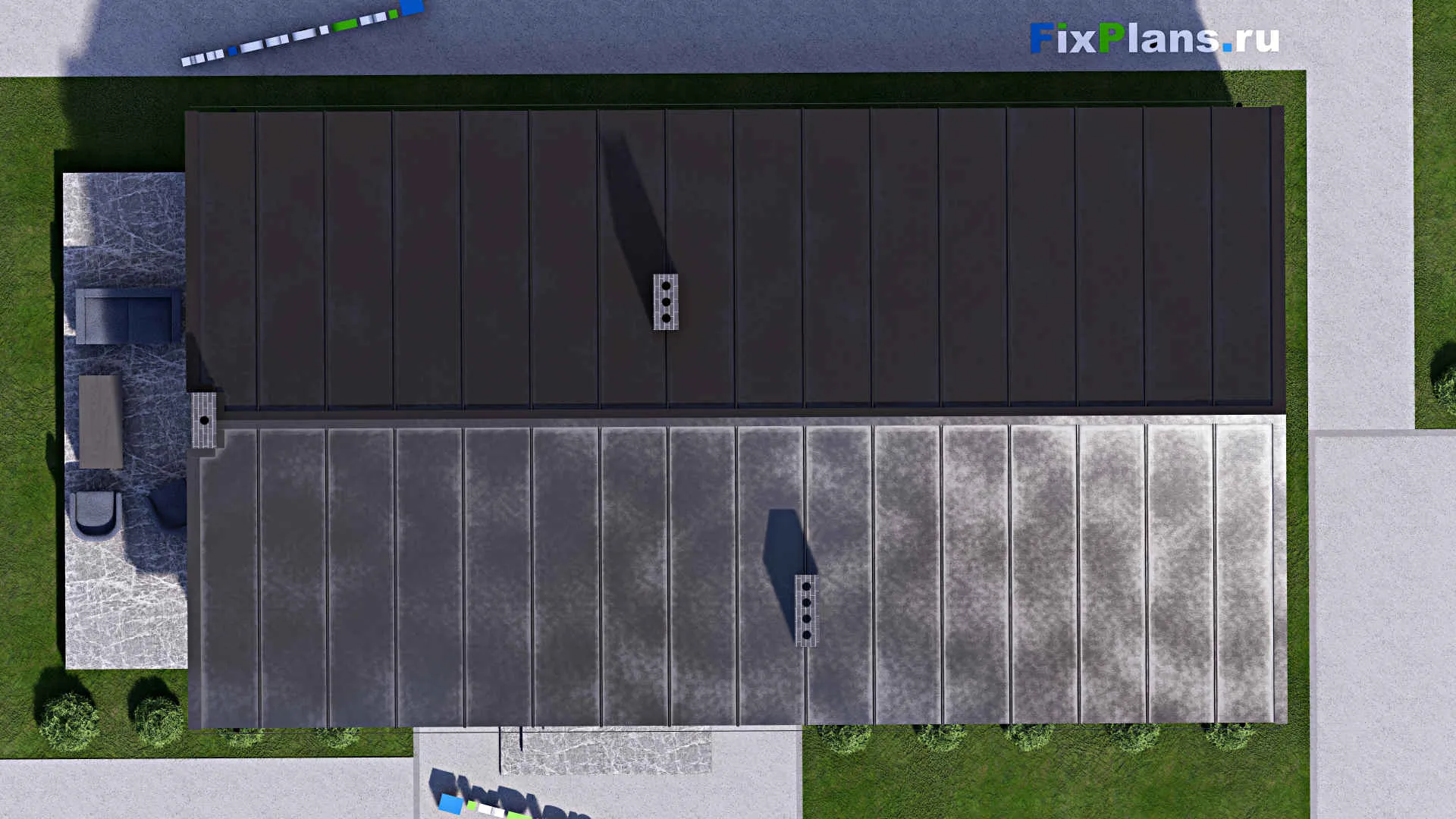 F-15803 - Проект одноэтажного дома 9 на 20, площадью 140 м² с террасой и 4 спальнями