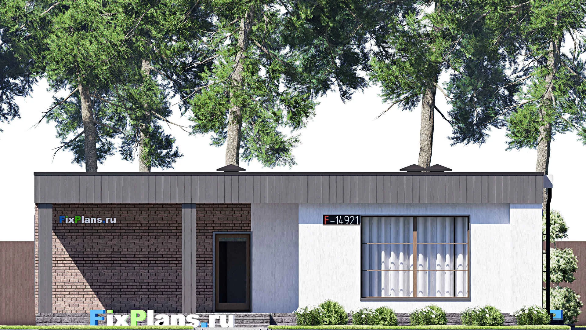 F-14921 - Проект бани 10 на 14, площадью 110 м² с санузлом и спальней