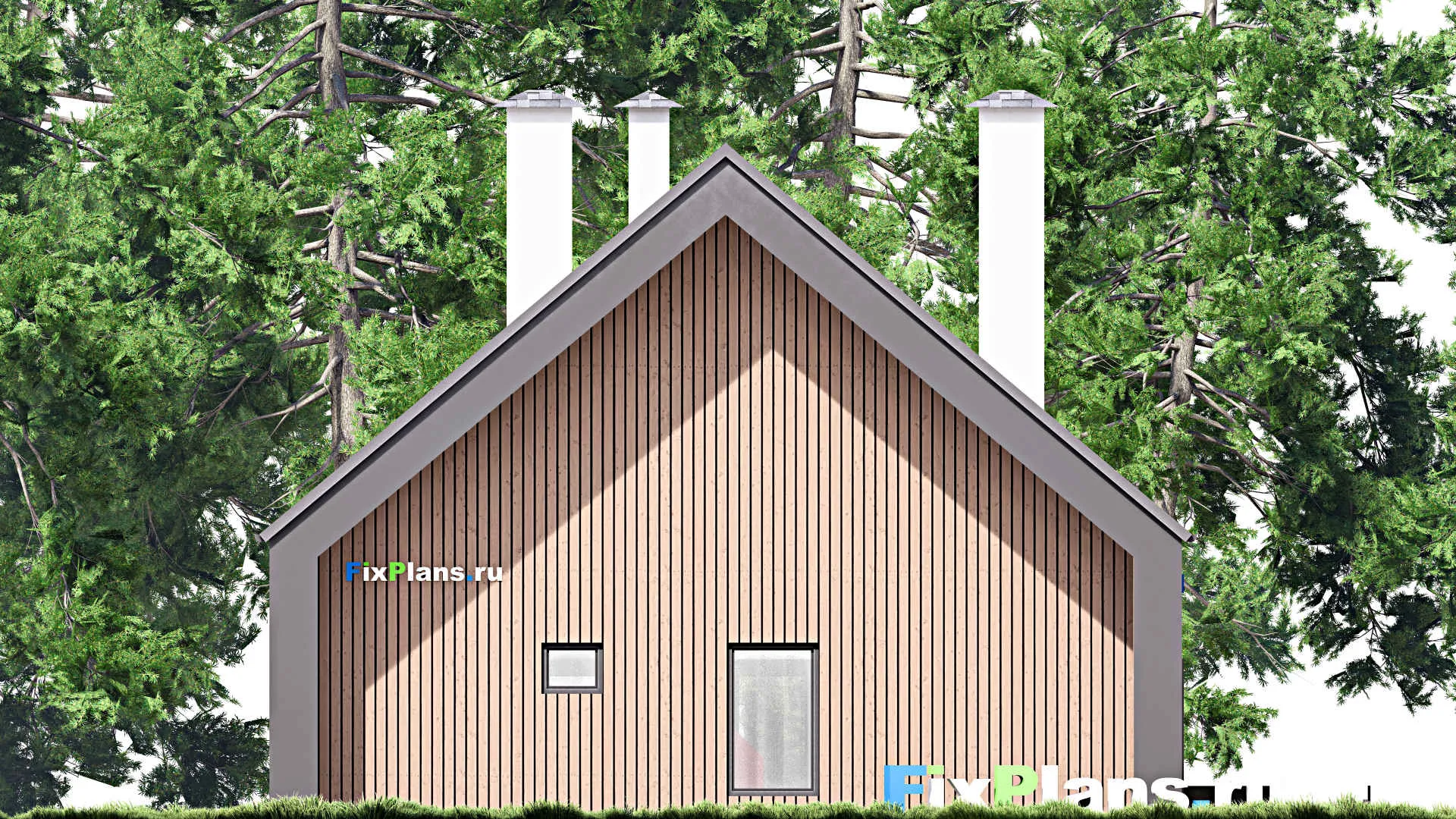 F-13067 - Проект бани 11 на 15, площадью 110 м² с санузлом и спальней