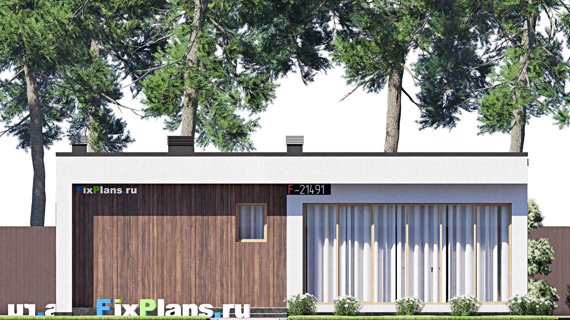 F-21491 - Проект бани 8 на 13, площадью 70 м² с комнатой отдыха и санузлом